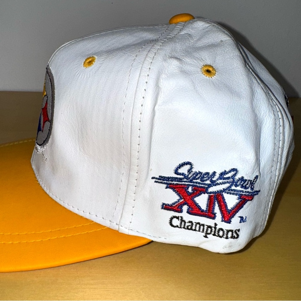 Bundle Vintage Drew Pearson Pittsburgh Steelers Snapback Leather Hats 90’s Lot - Picture 14 of 16